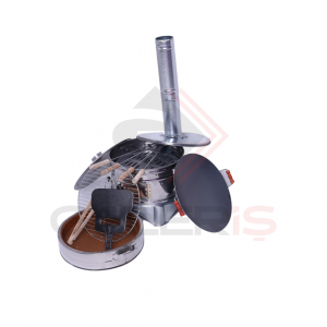 37 cm Çapında Paslanmaz Güveç Barbekü Mangal Toprak Tandır Gözleme Yufka Ekmek Saçlı Soba Mangal Çay Demleme Aparatı Barbekü Şiş 15 PARÇA DEV SET