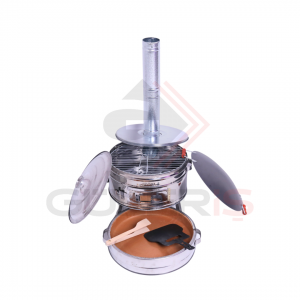 40 cm Çapında Paslanmaz Güveç Barbekü Mangal Toprak Tandır Gözleme Yufka Ekmek Saçlı Soba Mangal Çay Demleme Aparatı 16 PARÇA SET